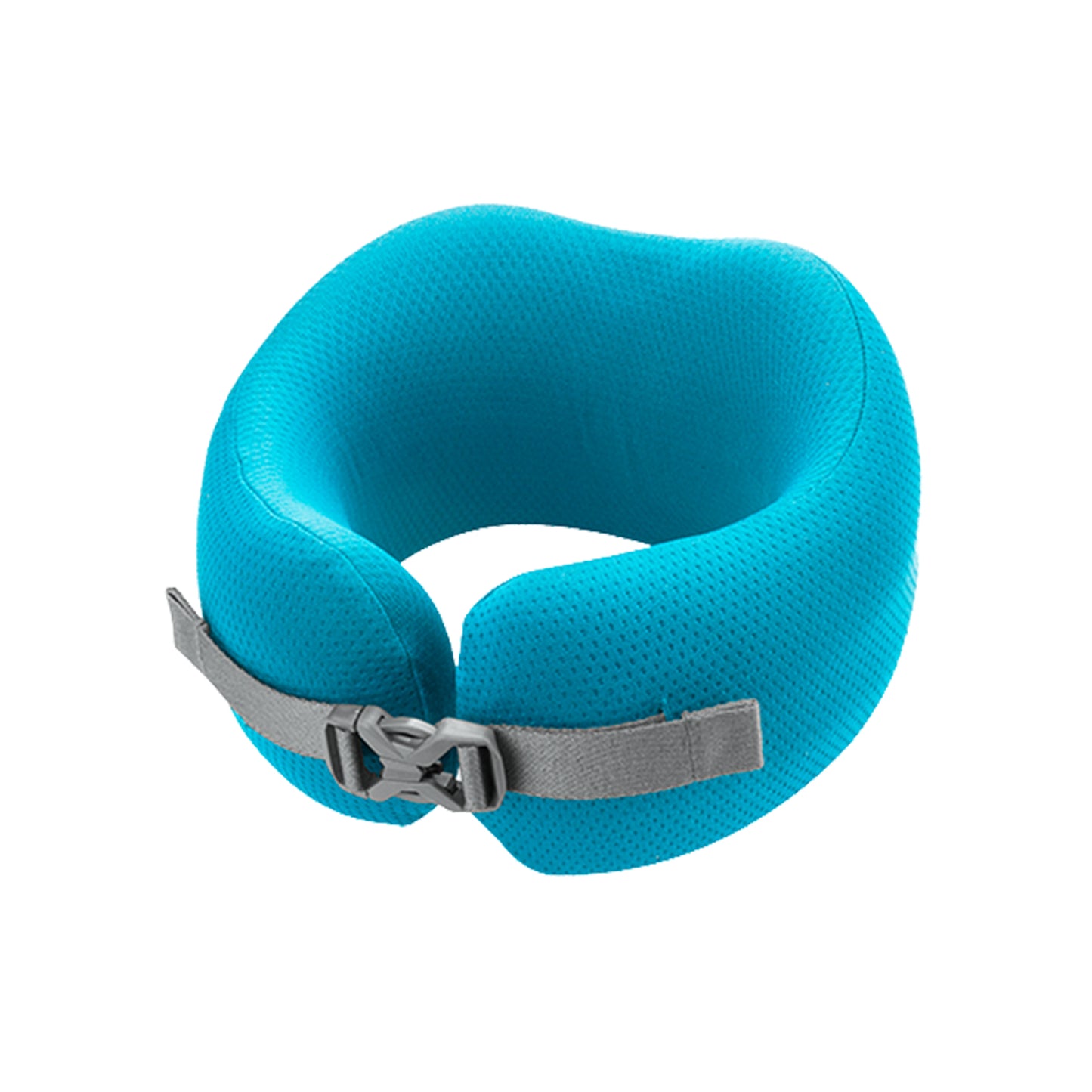 Neck Travel Pillow by Skypillow, One-of-a-kind Orthopedic Travel Pillow, Prevent Neck Cramps, Improve Posture; Memory Foam and Adjustable, Washable Cover, Includes Carrying Case and Clip (Blue) (SM)