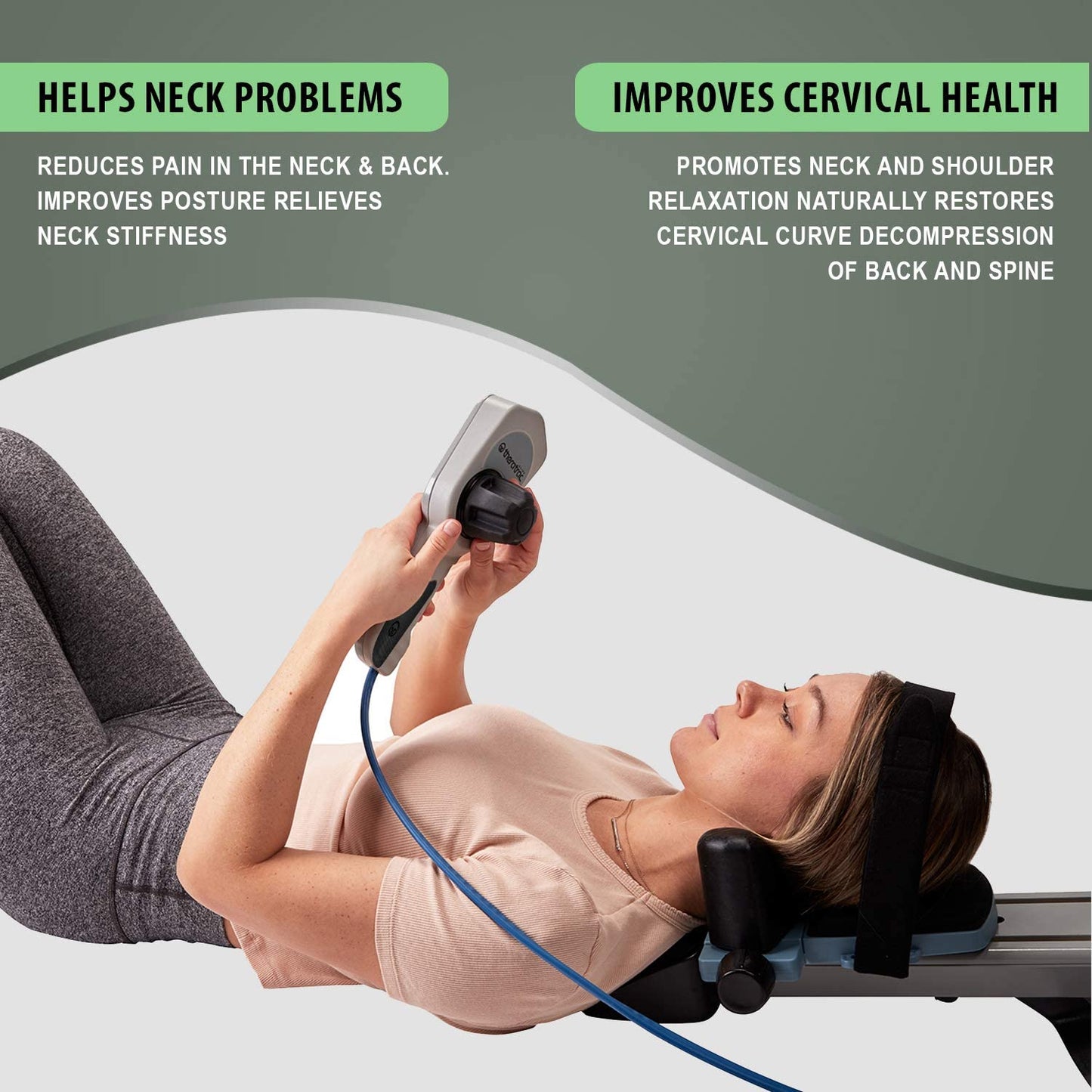 Neck Traction with Ratchet Tight Technology by Theratrac Glide - Cervical Traction - Stretch and Relieve Pain, Cervicalgia, Degeneration of disc, Spondylosis and Spine Alignment