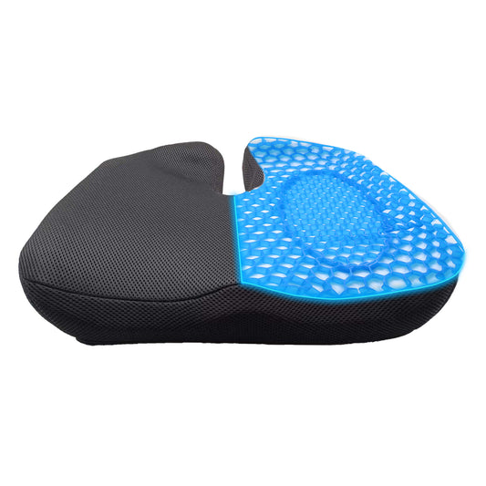 Premium Seat Cushion with Memory Foam and TPE Gel for Cooling Comfort