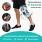 Inflatable Knee Brace with Built-in Pump; Compression Knee Wrap - Reusable Brace with Air Pump - for knee Pain Relief, Swelling and Recovery Support - Adjustable and Inflatable for Sports Injury Sprains