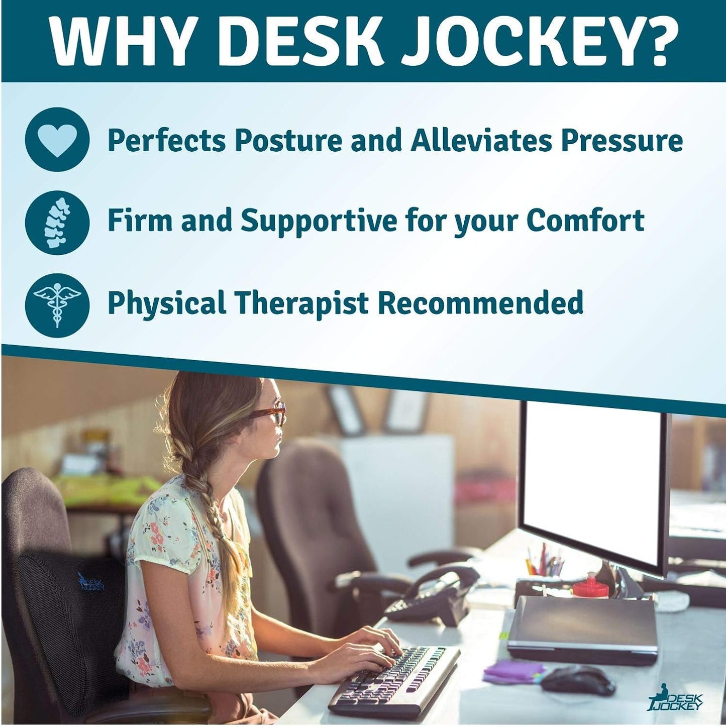 Lumbar Support for Office chair Cushion - Desk Jockey – Desk Jockey LLC