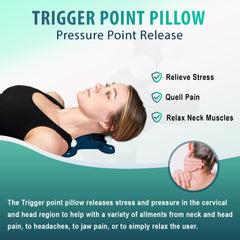 Trigger Point Pillow - Head and Neck Pain Relief Traction Device, Support Relaxer for Tension Headache Relief for Improved Decompression