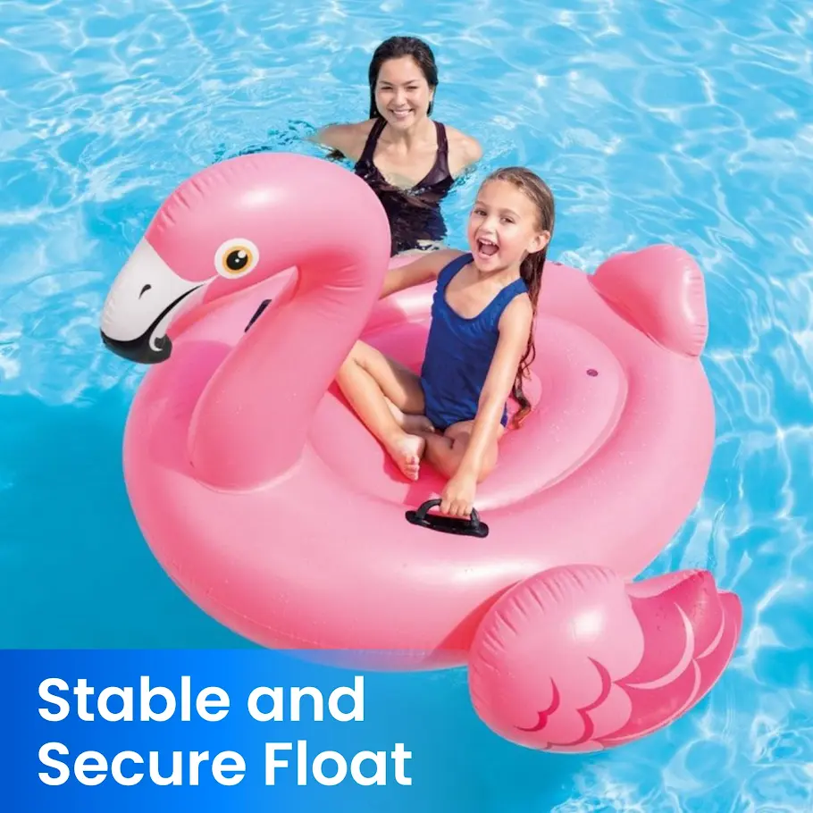 Flamingo Inflatable Pool Floats,Pool Tubes Swim Ring Pink Pool Float with Handle