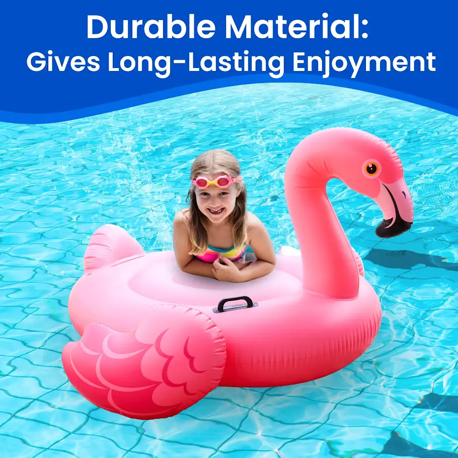 Flamingo Inflatable Pool Floats,Pool Tubes Swim Ring Pink Pool Float with Handle