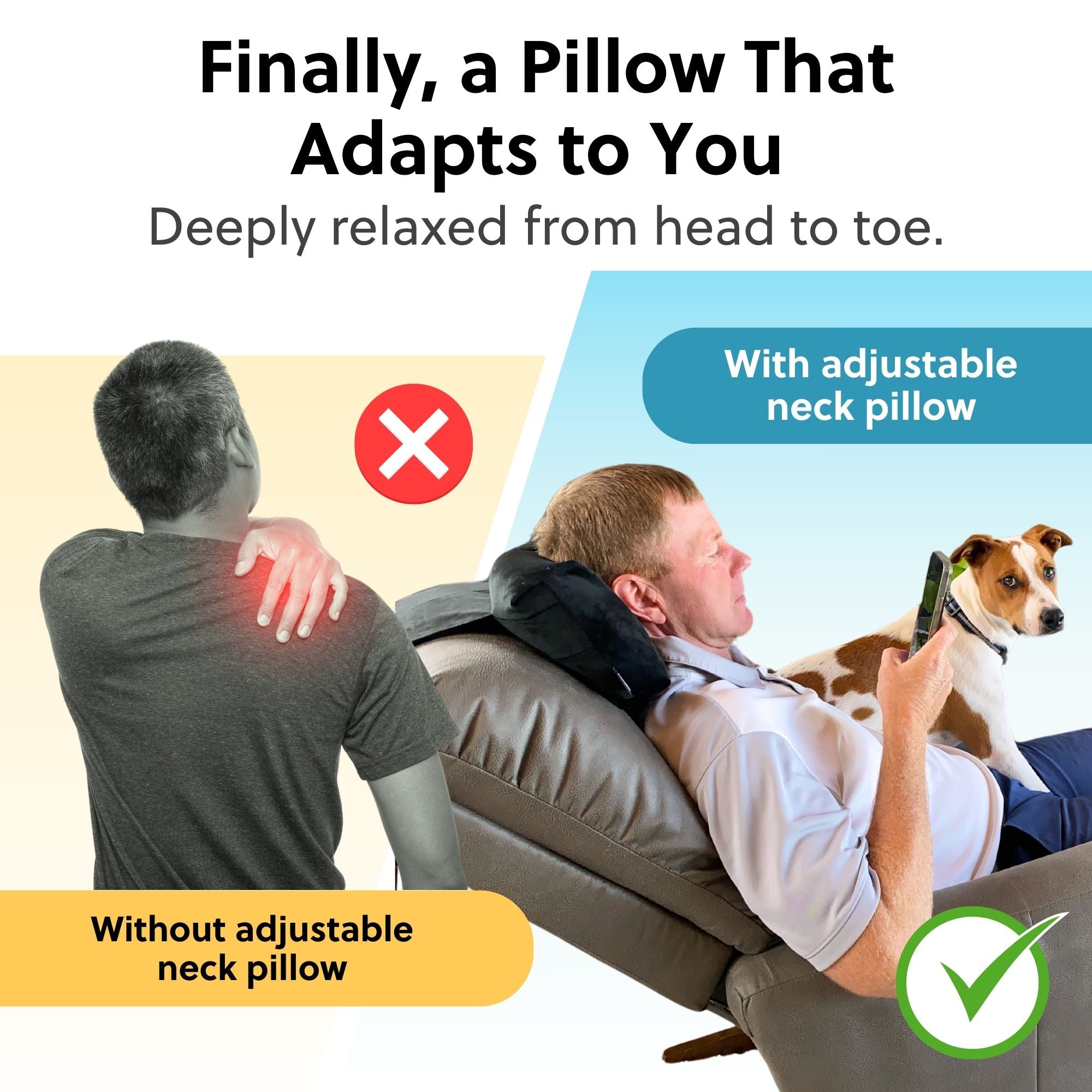 Adjustable neck pillow for recliner hotsell