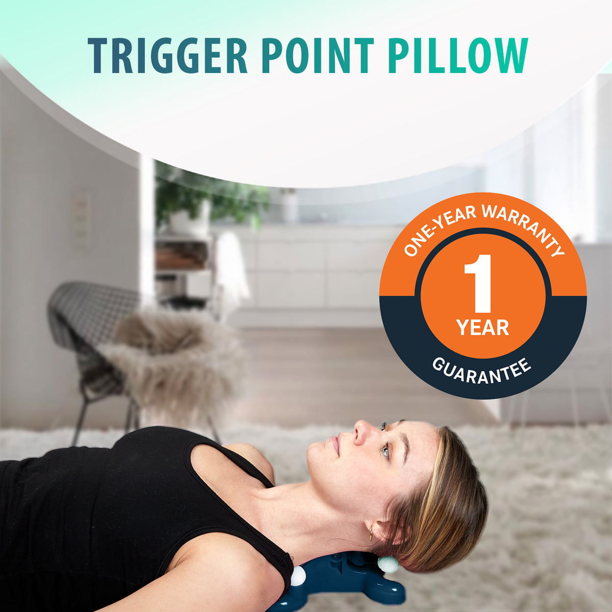 Trigger Point Pillow - Head and Neck Pain Relief Traction Device, Support Relaxer for Tension Headache Relief for Improved Decompression