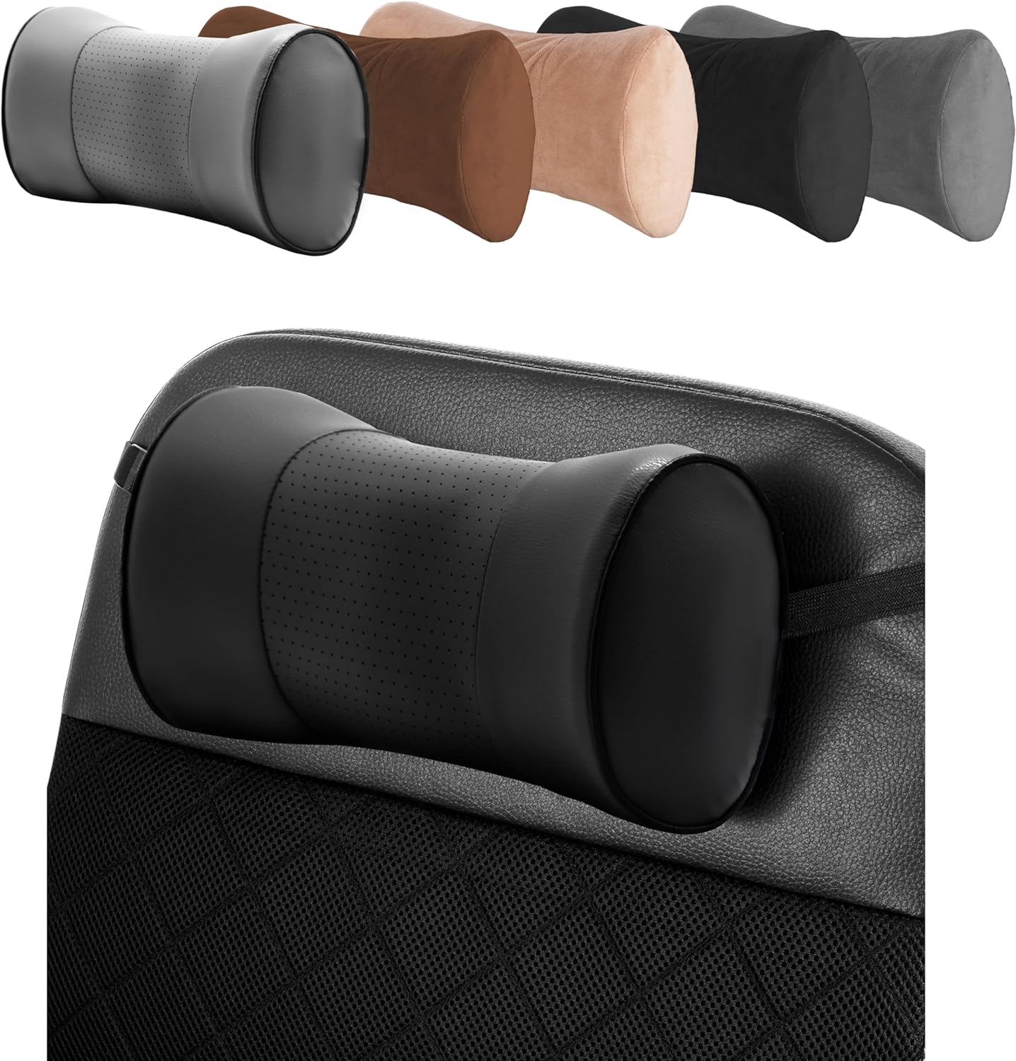 Neck Pillow Headrest Support Cushion - Clinical Grade Memory Foam for Chairs, Recliners, Driving Bucket Seats (BACK UP)