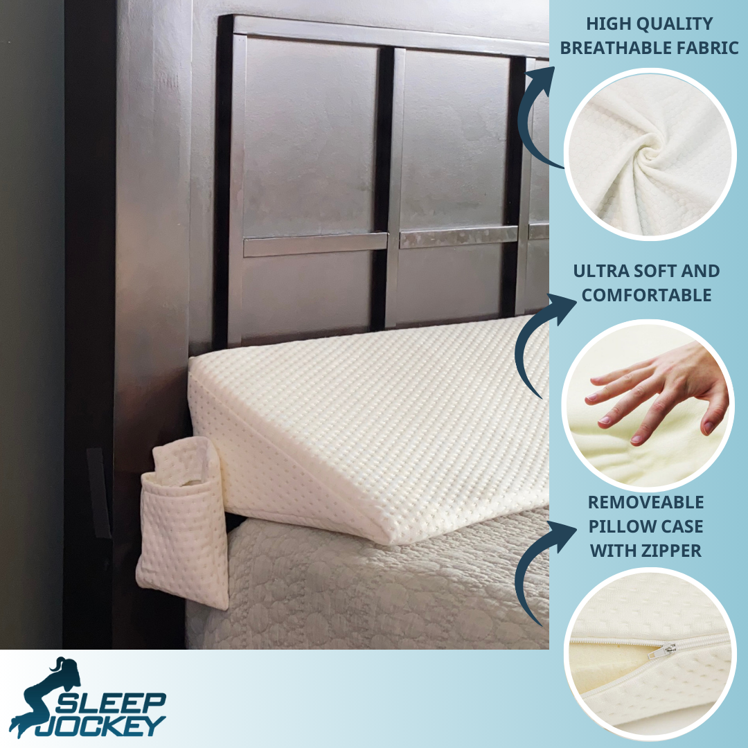 Pillow Wedge for Headboard Gap with Ultra Soft Cover - Queen Sized Headboard