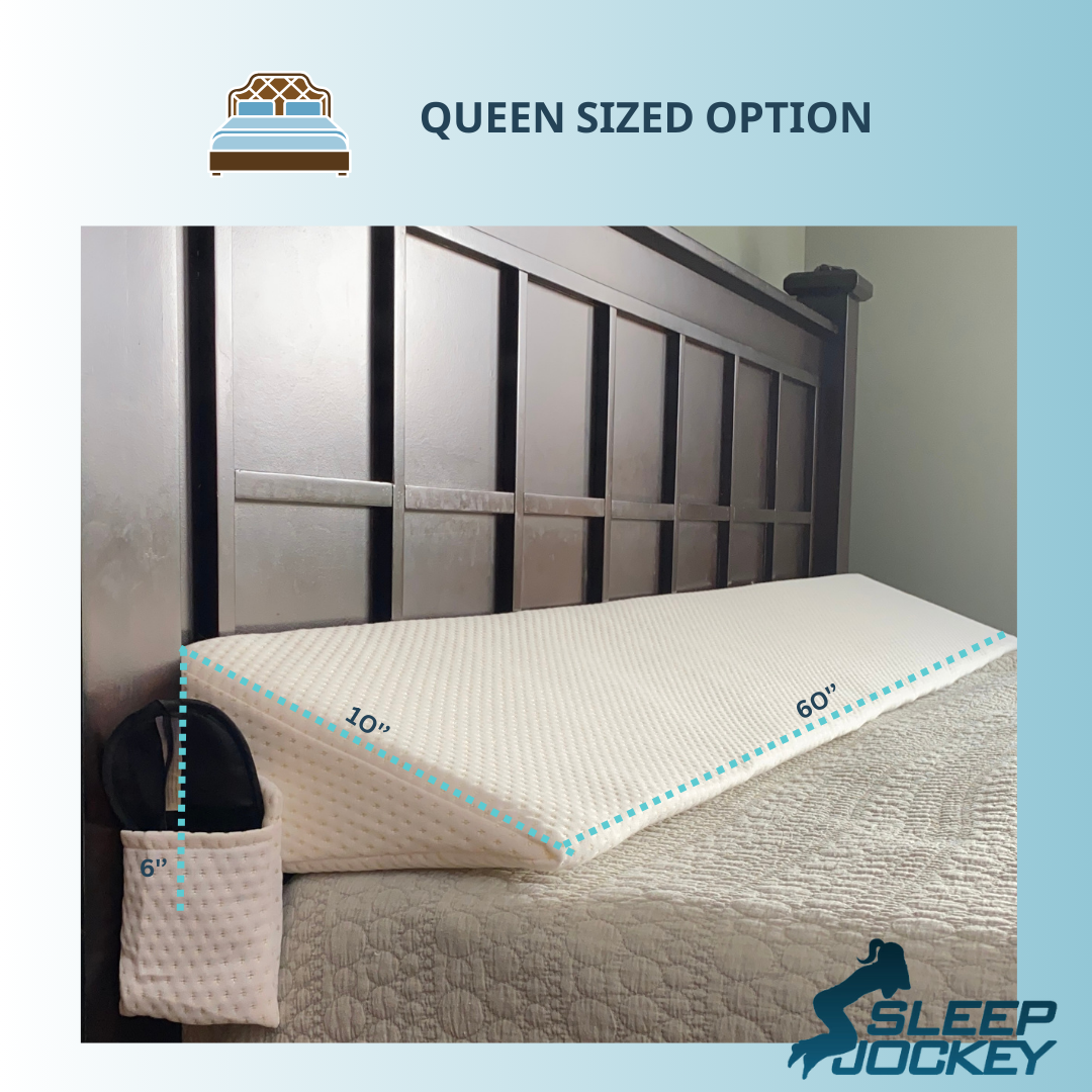 Pillow Wedge for Headboard Gap with Ultra Soft Cover - Queen Sized Headboard