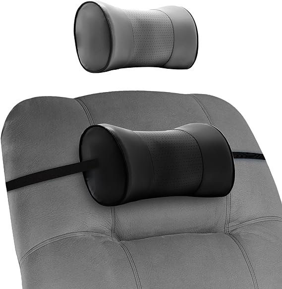 Neck Pillow Headrest Support Cushion - Clinical Grade Memory Foam for Chairs, Recliners, Driving Bucket Seats (BACK UP)