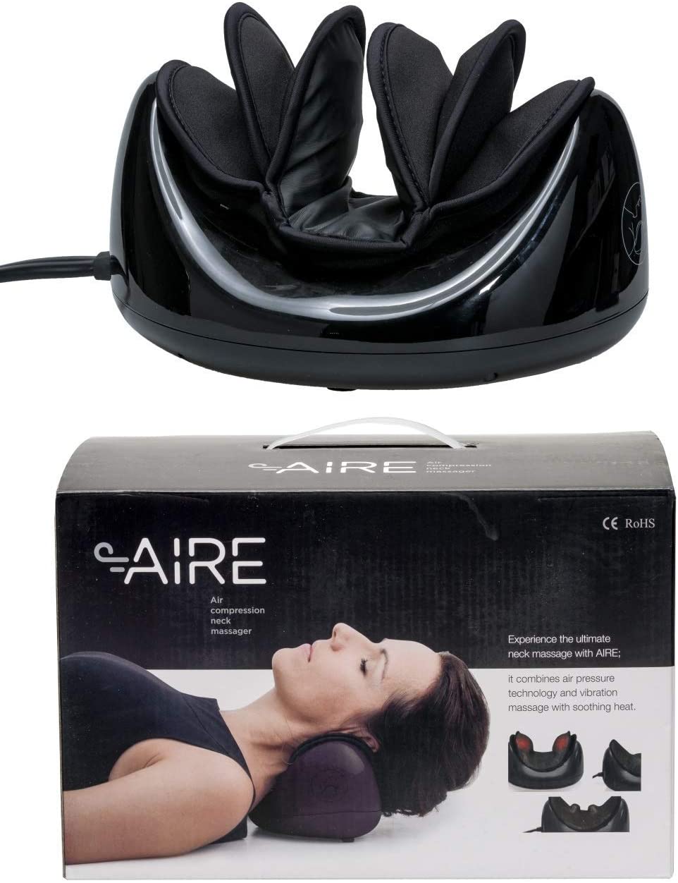 Air Compression Heated Neck Massager: Vibrating Warm Relief for Neck Pain