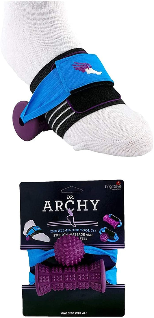 Plantar Fasciitis Foot Roller by Dr. Archy – Multi-Function Massager Tool Relieves Plantar Fasciitis, Heel Spur, Aching Arch, Tired Feet and Heel Pain - Reflexology Trigger Point Tension Release