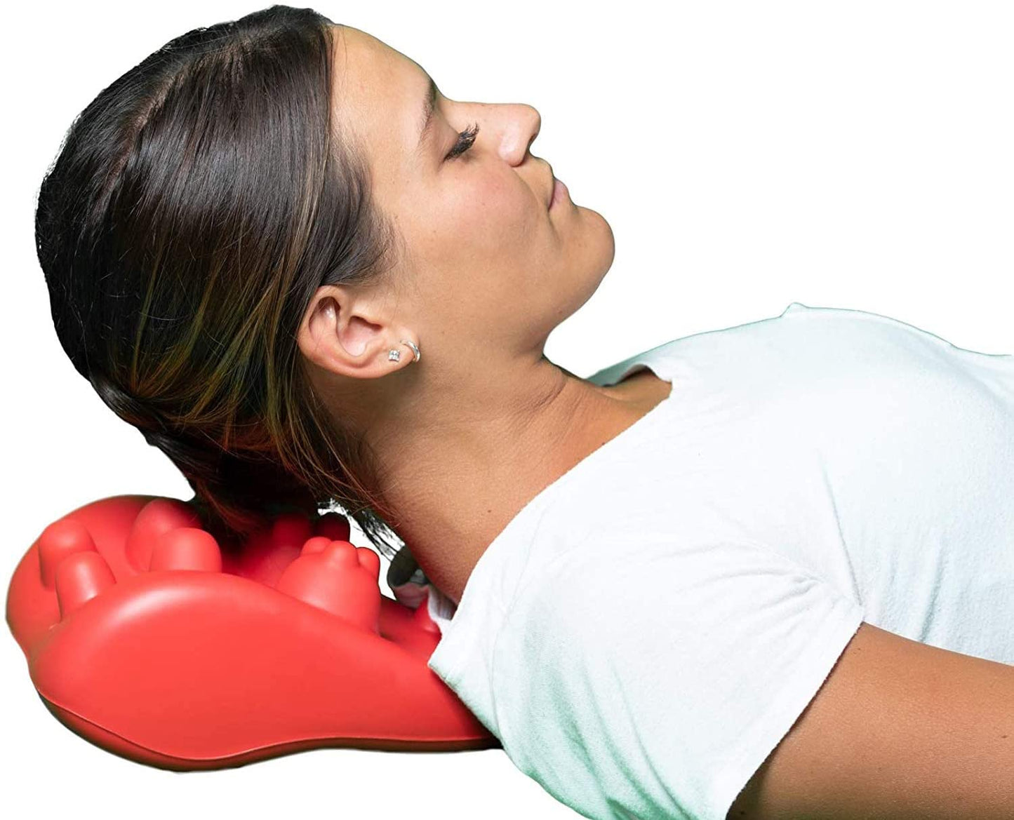 Neck Stretch Massage Trigger Point Chiropractic Pillow by Acupillow - Cervical Traction Stretcher Device - Myofascial Release of Pressure Point - Neck Pain
