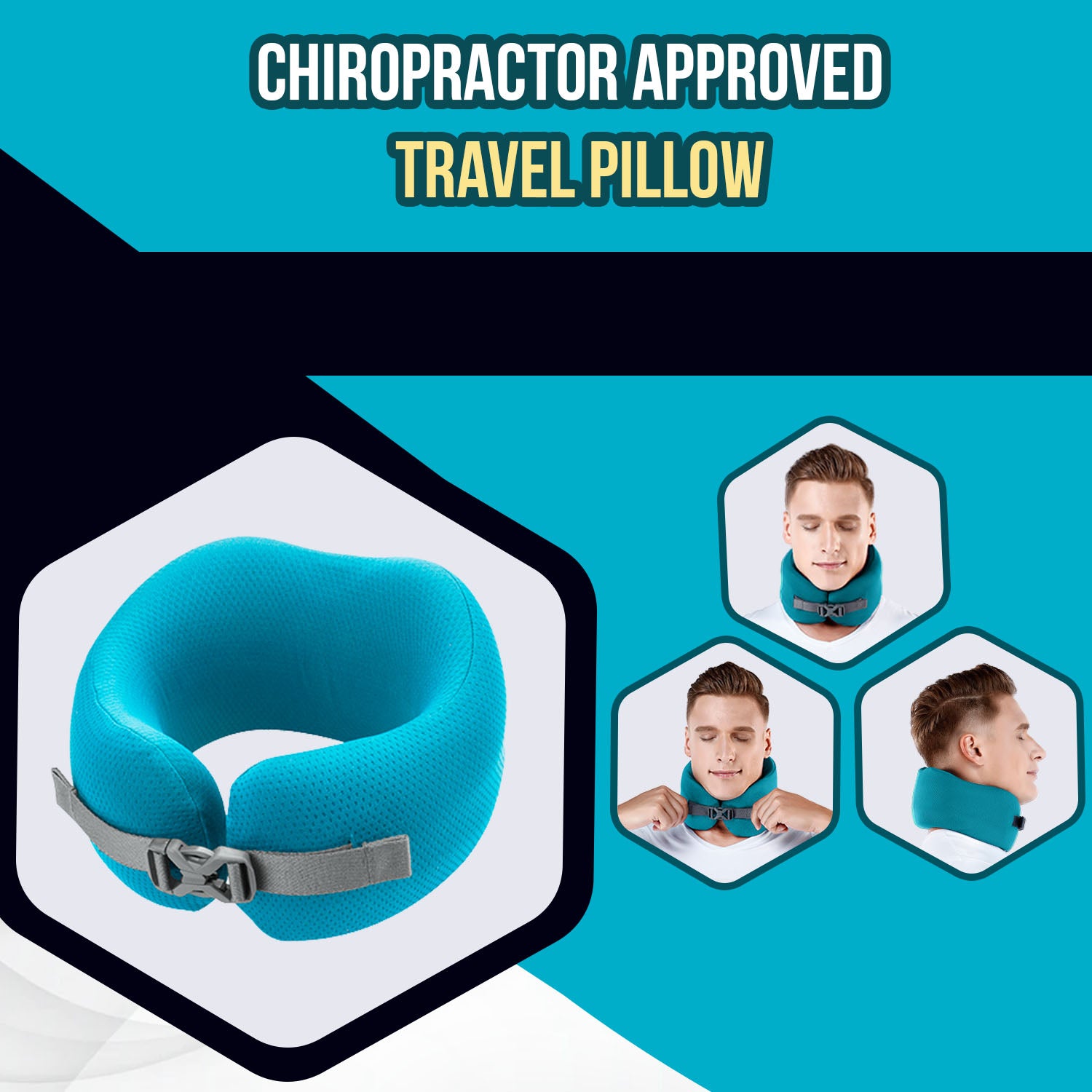 Skypillow's Neck Travel Pillow: Orthopedic, Memory Foam, Washable Cover, Carrying Case, Clip-Bid Farewell to Neck Cramps and Posture Woes!