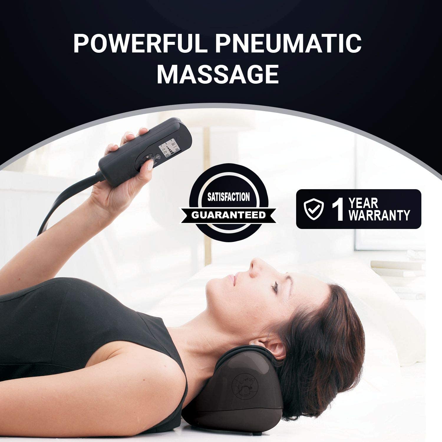 AIRE Neck Massager: Air Compression, Heat, Vibration For Pain