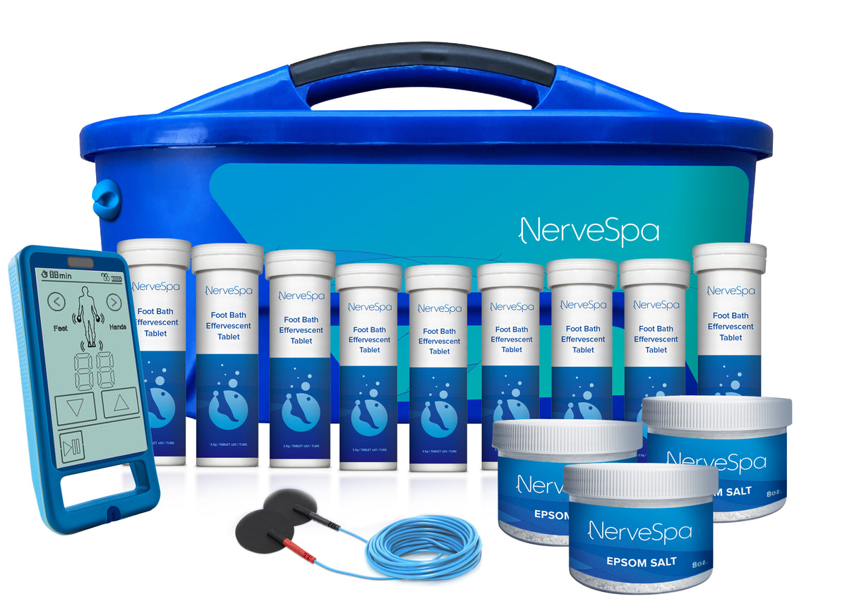 NERVESPA PRO, HAND AND FOOT NEUROPATHY SYSTEM - 90 DAY SUPPLY PROGRAM - DUAL CHANNEL DEVICE