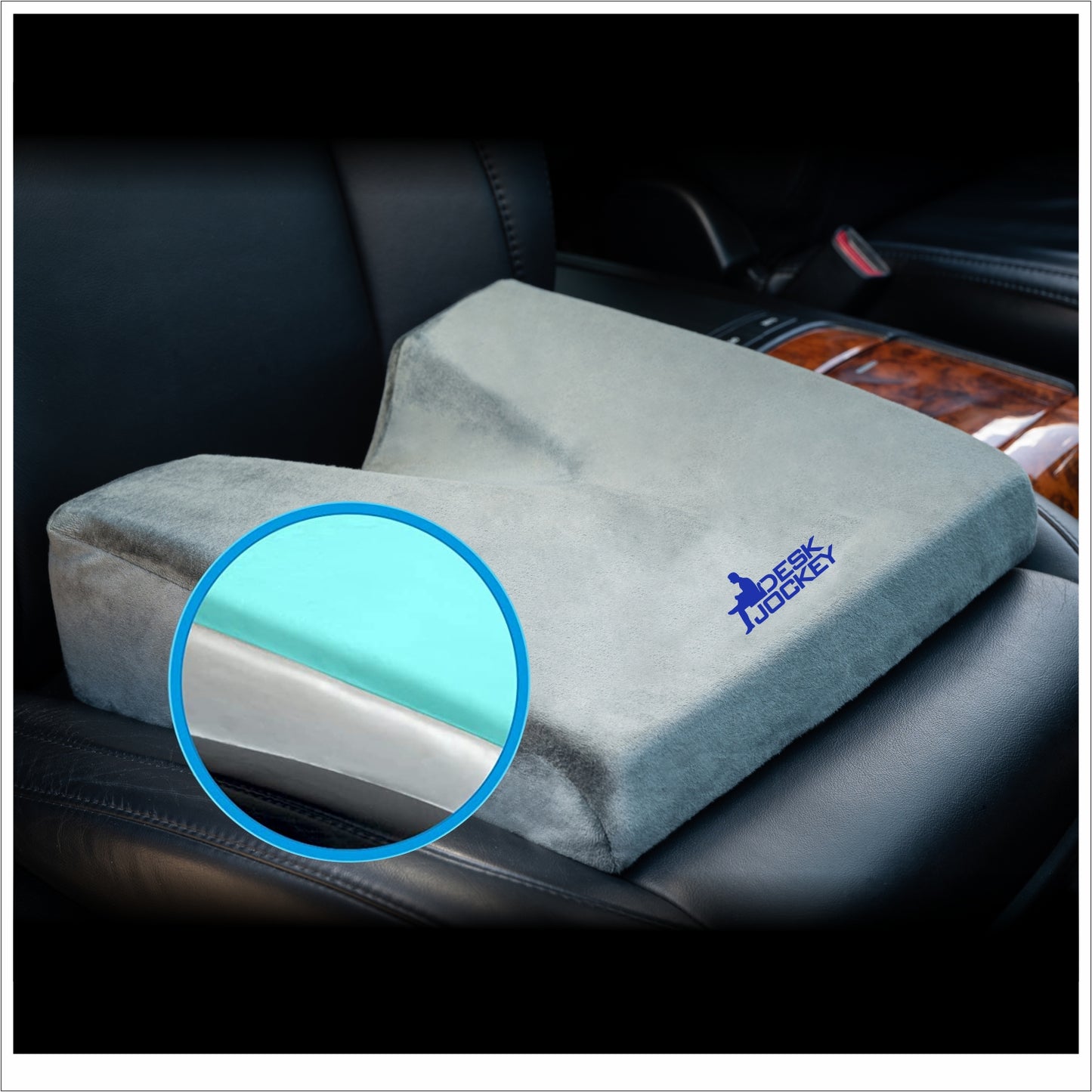 iHealthComfort Portable Wedge Seat Cushion Orthopedic Memory Foam Car  Office Pad