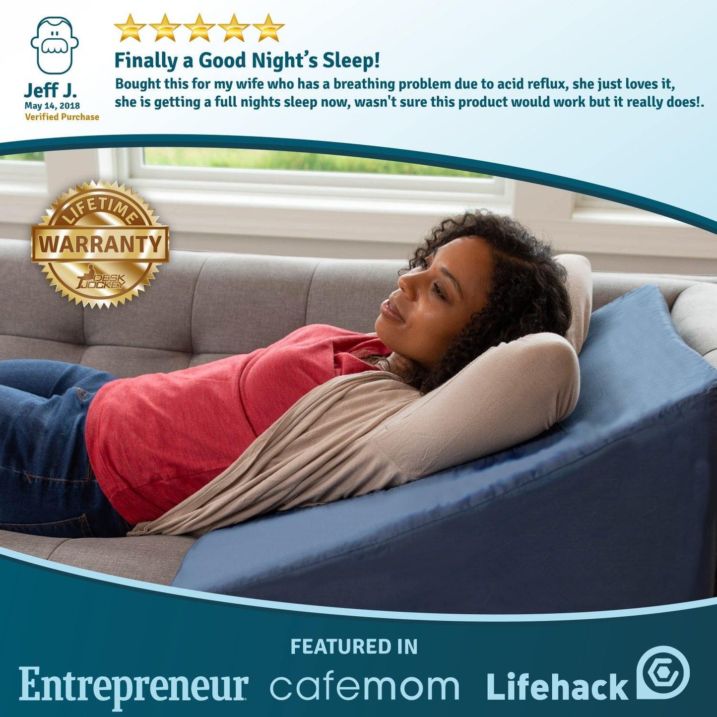 Sleep Jockey Bed Wedge Pillow Case - Cover Only – Desk Jockey LLC
