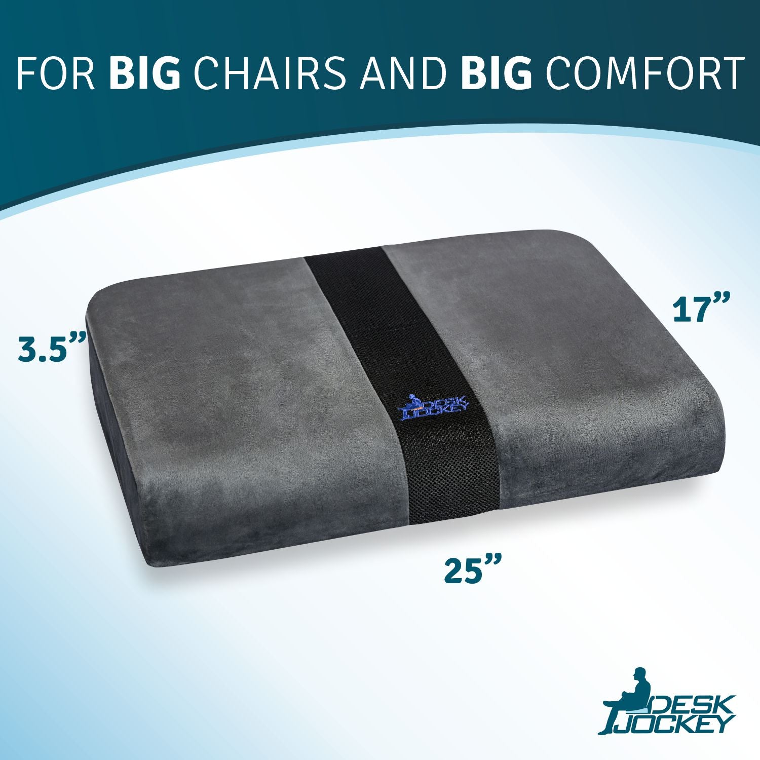 Memory Foam Office or Wheelchair Cushion for Oversized Chairs – Desk Jockey  LLC